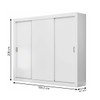 Guarda-Roupa Casal City 3 Portas 4 Gavetas Branco - Maxel