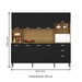 Cozinha Compacta Intense 10 Portas 2 Gavetas Freijó/Nero - Kits Paraná