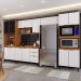 Cozinha Completa Sophia 14 Portas 2 Gavetas Marrom/Branco - Panorama Móveis
