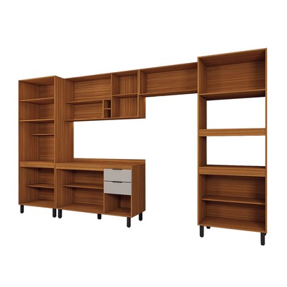 Cozinha Completa Sophia 14 Portas 2 Gavetas Marrom/Nude - Panorama Móveis