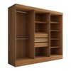 Guarda-Roupa Casal Nórdico 6 Portas 3 Gavetas Amêndola Touch - Panorama Móveis