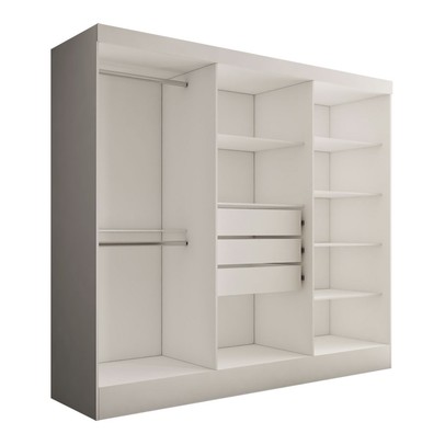 Guarda-Roupa Casal Nórdico 6 Portas 3 Gavetas Branco - Panorama Móveis