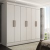 Guarda-Roupa Casal Nórdico 6 Portas 3 Gavetas Branco - Panorama Móveis