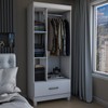 Guarda-Roupa Solteiro Poseidon 3 Portas 1 Gaveta Branco - Panorama Móveis