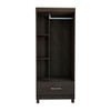 Guarda-Roupa Solteiro Poseidon 3 Portas 1 Gaveta Ebano - Panorama Móveis