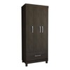 Guarda-Roupa Solteiro Poseidon 3 Portas 1 Gaveta Ebano - Panorama Móveis
