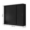 Guarda-Roupa Casal City 3 Portas 4 Gavetas Preto - Maxel