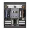 Guarda-Roupa Casal City 3 Portas 4 Gavetas Preto - Maxel
