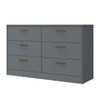 Cômoda Divino 6 Gavetas 100% Mdf Cinza - Manbel
