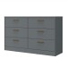 Cômoda Divino 6 Gavetas 100% Mdf Cinza - Manbel