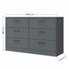 Cômoda Divino 6 Gavetas 100% Mdf Cinza - Manbel