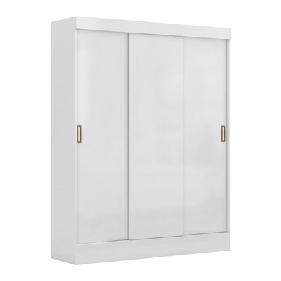 Guarda-Roupa Solteiro San Marino 3 Portas 2 Gavetas Branco - Maxel