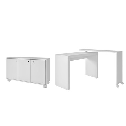 Escritório Completo 3 Portas Branco - Brv