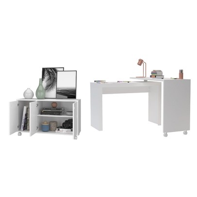 Escritório Completo 3 Portas Branco - Brv