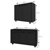 Balcão Buffet 5 Portas Bko 93 Preto - Brv