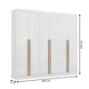 Guarda-Roupa Casal Cannes 6 Portas 6 Gavetas Branco - Maxel