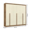 Guarda-Roupa Casal Cannes 6 Portas 6 Gavetas Ipê/Off White - Maxel
