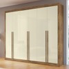 Guarda-Roupa Casal Cannes 6 Portas 6 Gavetas Ipê/Off White - Maxel