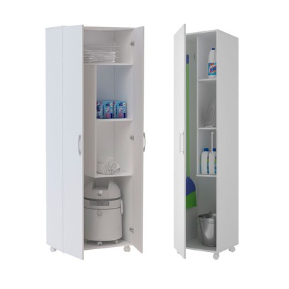 Lavanderia Completa 3 Portas 6 Prateleiras Branco - Brv