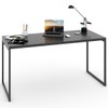 Mesa Escrivaninha Estilo Industrial Aço 150 ônix/Preto - Panorama Móveis