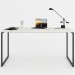 Mesa Escrivaninha Estilo Industrial Aço 150 Snow/Preto - Panorama Móveis