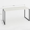 Mesa Escrivaninha Estilo Industrial Aço 150 Snow/Preto - Panorama Móveis