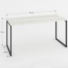 Mesa Escrivaninha Estilo Industrial Aço 150 Snow/Preto - Panorama Móveis