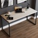 Mesa Escrivaninha Estilo Industrial Aço 150 Snow/Preto - Panorama Móveis