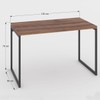 Mesa Escrivaninha Estilo Industrial Aço 120 Nogal/Preto - Panorama Móveis