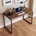 Mesa Escrivaninha Estilo Industrial Aço 120 Nogal/Preto - Panorama Móveis