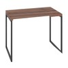 Mesa Escrivaninha Estilo Industrial Aço 90 Nogal/Preto - Panorama Móveis