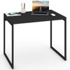 Mesa Escrivaninha Estilo Industrial Aço 90 ônix/Preto - Panorama Móveis
