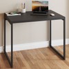 Mesa Escrivaninha Estilo Industrial Aço 90 ônix/Preto - Panorama Móveis
