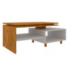 Mesa de Centro Lima 1 Prateleira Naturalle/Off White - Móveis Bechara