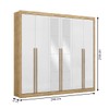 Guarda-Roupa Casal Cannes 6 Portas 6 Gavetas com Espelho Capuccino/Branco - Maxel