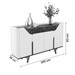 Balcão Buffet Tamisa 4 Portas Ripado Off White/Naturalle - Móveis Bechara