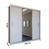Guarda-Roupa de Casal Carol 3 Portas 4 Gavetas com Cama Branco - Panorama Móveis
