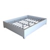 Guarda-Roupa de Casal Carol 3 Portas 4 Gavetas com Cama Branco - Panorama Móveis