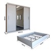 Guarda-Roupa de Casal Carol 3 Portas 4 Gavetas com Cama Branco - Panorama Móveis