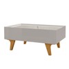 Mesa de Centro Sena 1 Gaveta com Espelho Off White - Móveis Bechara