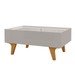 Mesa de Centro Sena 1 Gaveta com Espelho Off White - Móveis Bechara