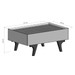 Mesa de Centro Sena 1 Gaveta com Espelho Off White - Móveis Bechara