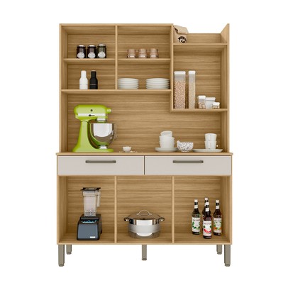 Armário de Cozinha Modena 6 Portas 2 Gavetas Freijó/Soft - Kits Paraná