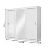 Guarda Roupa Casal City 3 Portas 4 Gavetas com Espelho Branco - Maxel