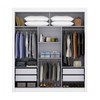 Guarda Roupa Casal City 3 Portas 4 Gavetas com Espelho Branco - Maxel