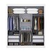 Guarda Roupa Casal City 3 Portas 4 Gavetas com Espelho Branco - Maxel