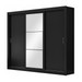 Guarda Roupa Casal City 3 Portas 4 Gavetas com Espelho Preto - Maxel
