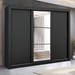 Guarda Roupa Casal City 3 Portas 4 Gavetas com Espelho Preto - Maxel