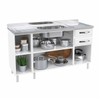 Balcão de Cozinha Star New 3 Portas 2 Gavetas Branco - Telasul