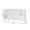 Balcão de Cozinha Star New 3 Portas 2 Gavetas Branco - Telasul